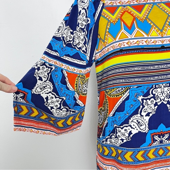 Hale Bob Mixed Print Satin Shift Dress Size Small - Picture 6 of 16